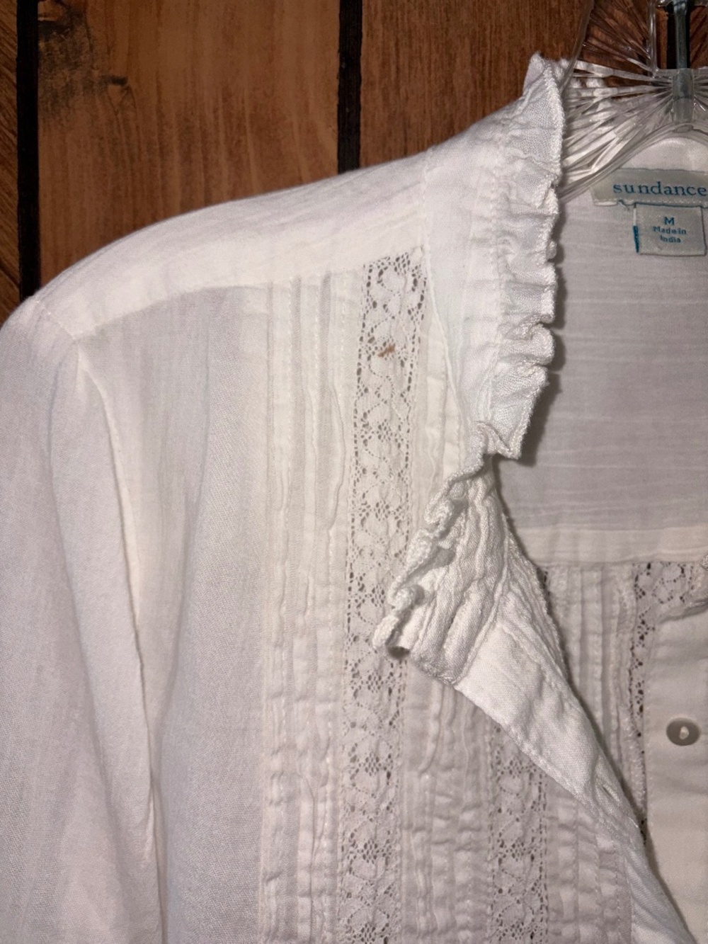 NWOT White / Ivory SUNDANCE Luella Victorian Top Peasant Blouse - Picture 5 of 11